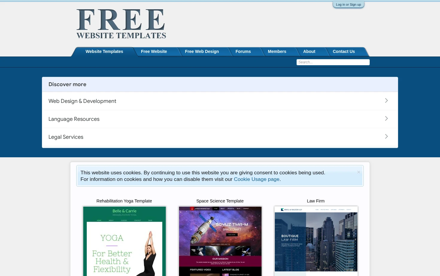 Free Website Templates 页面快照